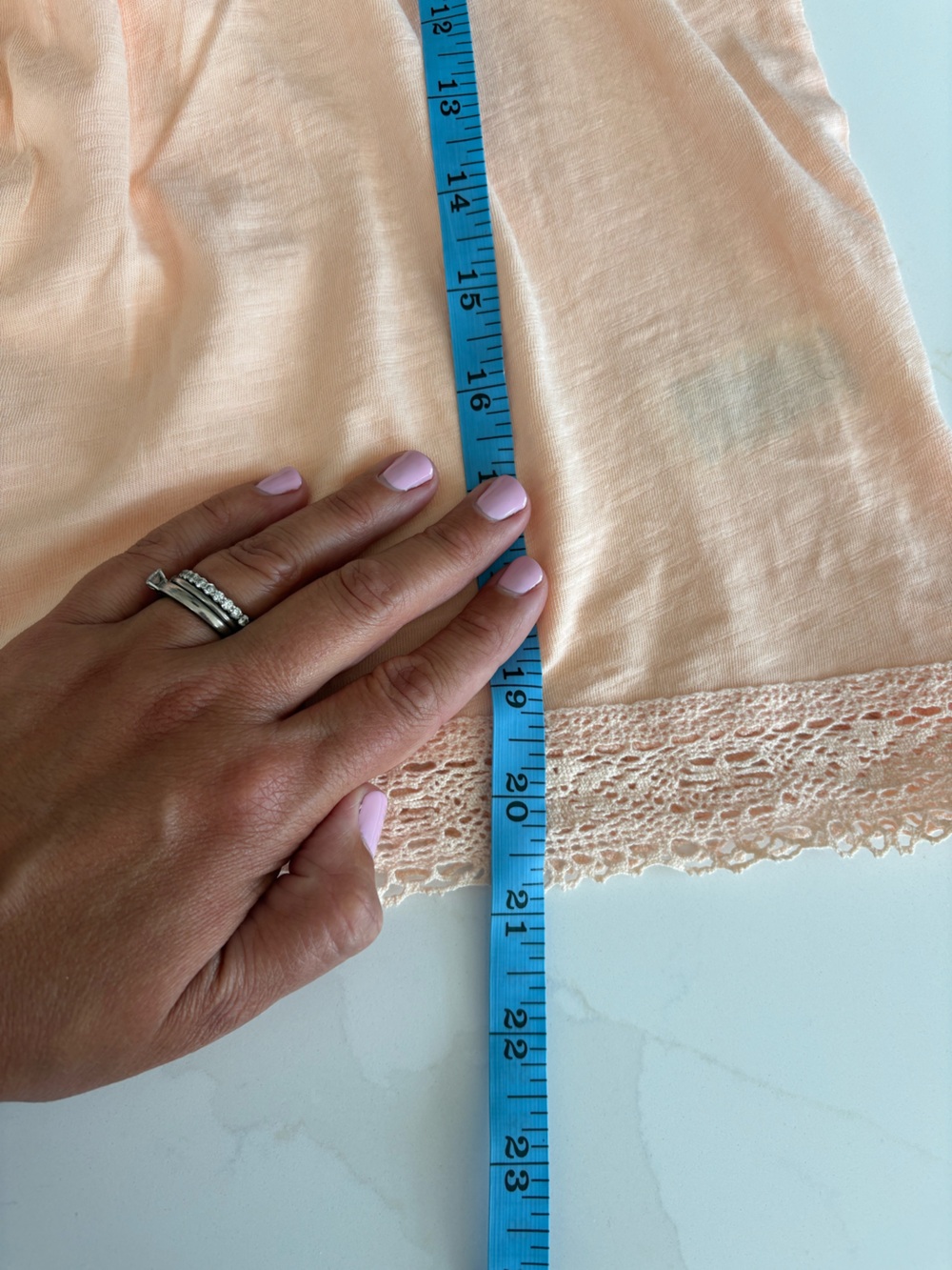 Anthropologie Lace-Trim Peasant Top - Women NWT - small - peach parfait - Picture 8 of 9